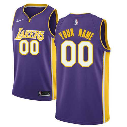Men & Youth Customized Los Angeles Lakers Purple Nike Statement Edition Jersey->customized nba jersey->Custom Jersey